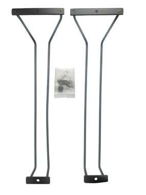 Industrial Style Metal Under Cabinet Stemware Wine Glass Holder Rack Set of 2
